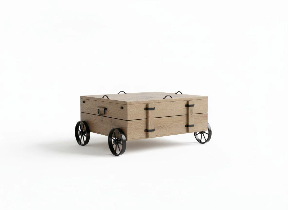 The Artisan Trunk Coffee Table - White BG 45° Corner
