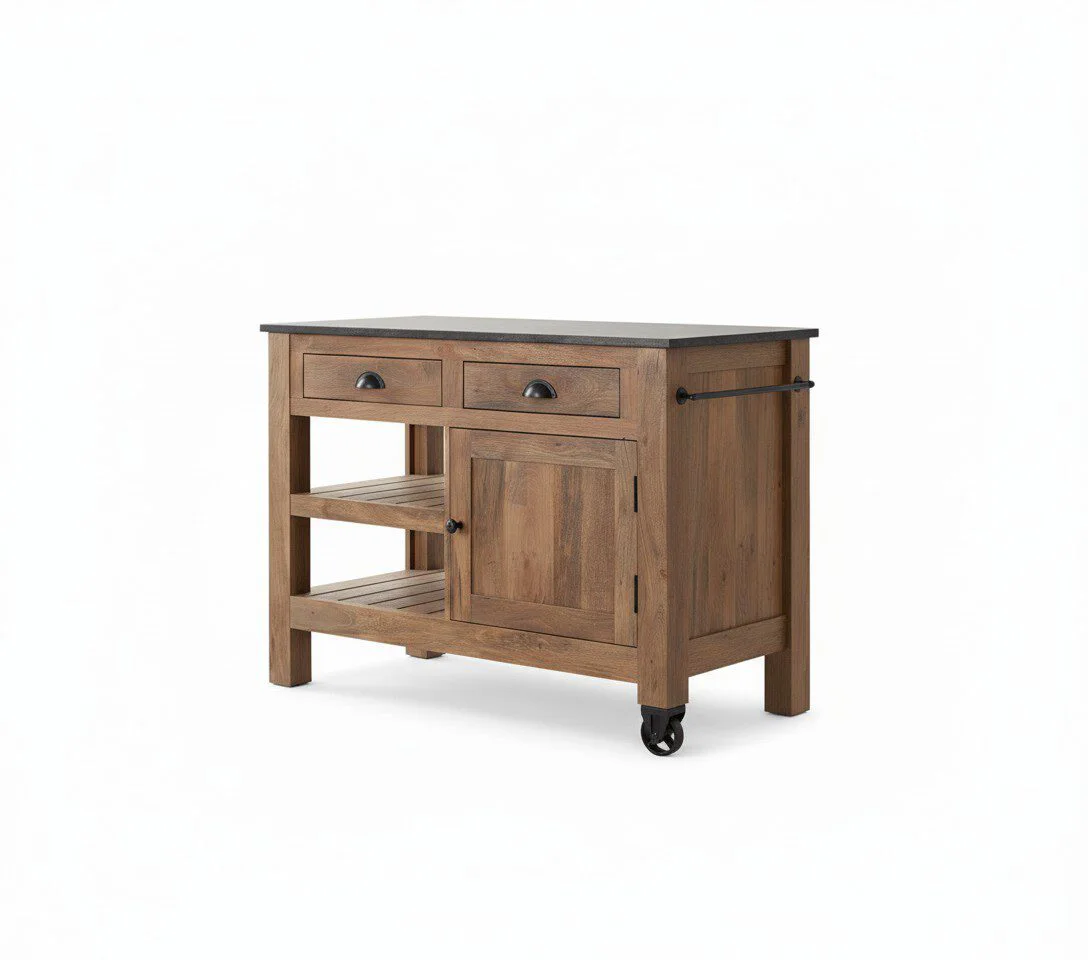 The Artisan's Haven Trolley - White BG 45° Corner