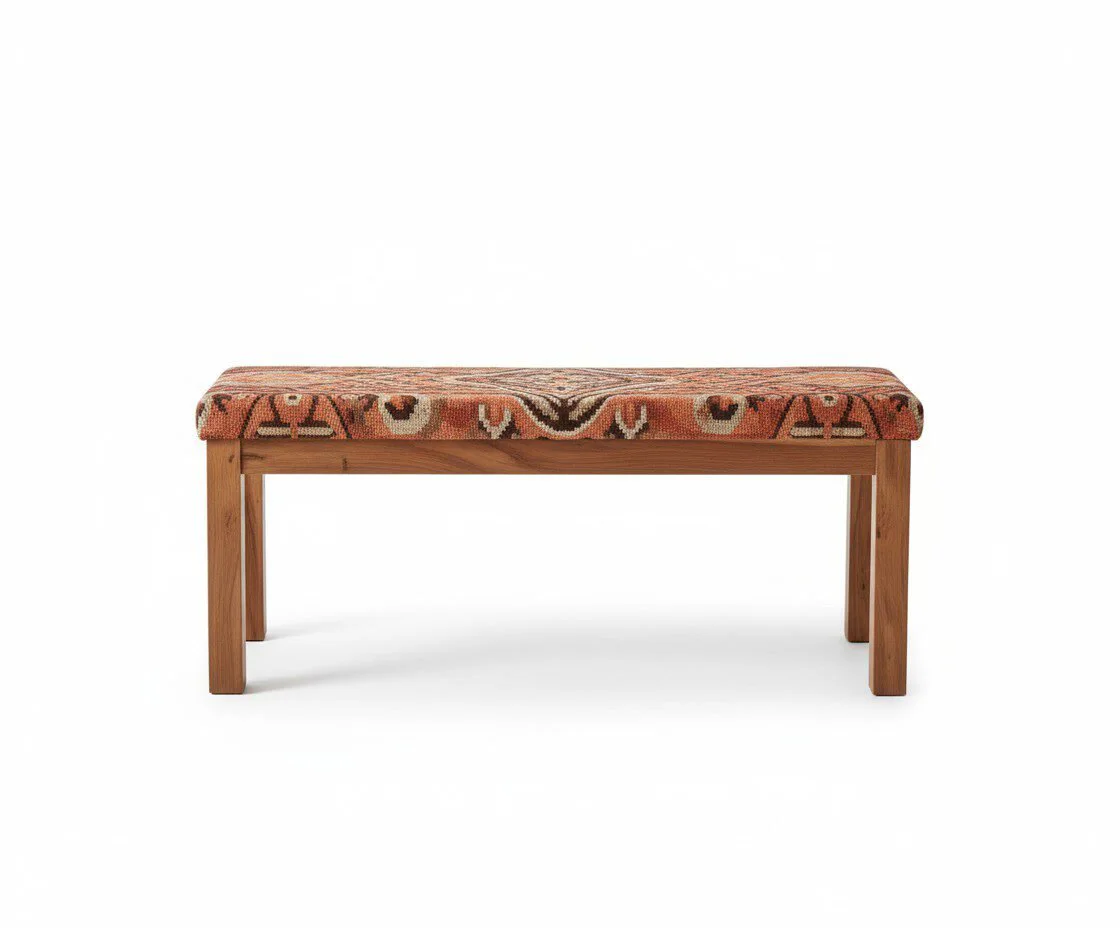 The Artisan's Story Bench - White BG Front View