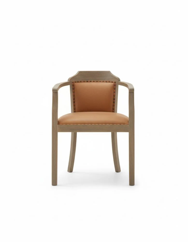 The Heritage Throne Chair - White BG Front View