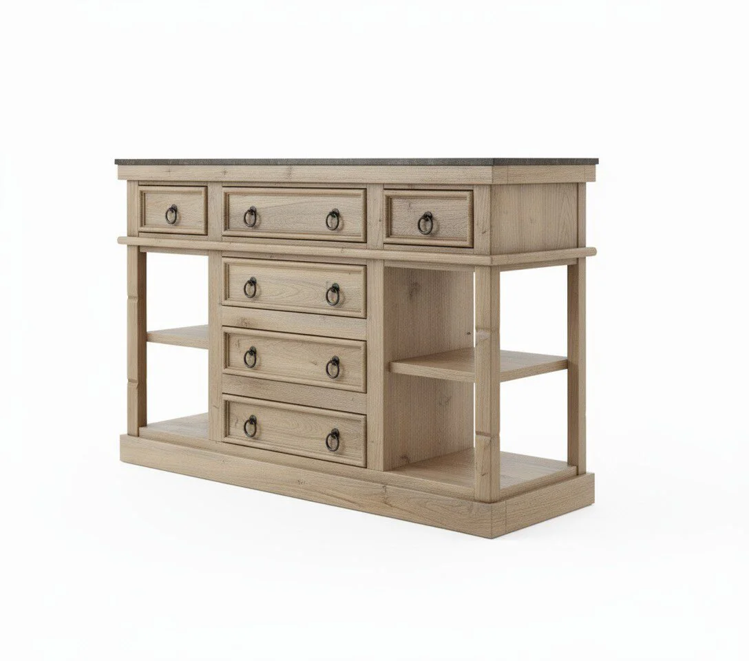 The Jodhpur Artisan Vanity - White BG 45° Corner