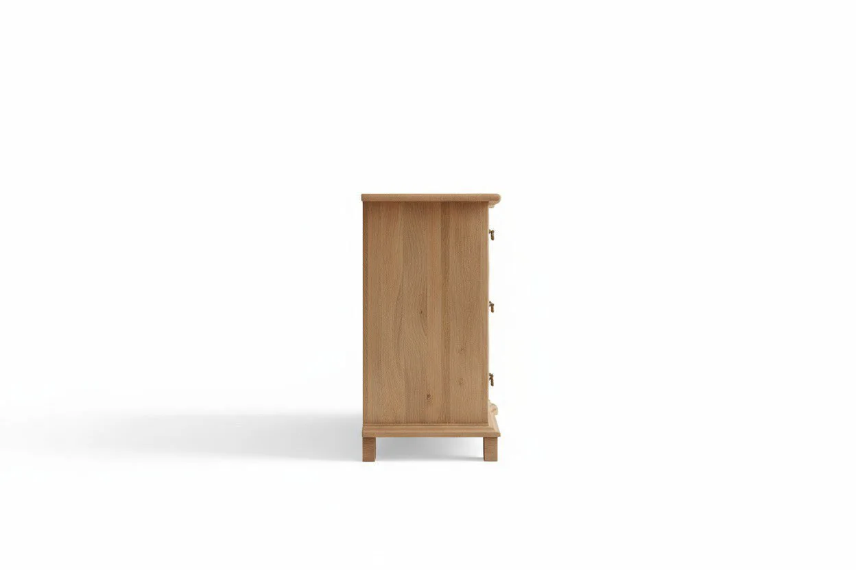 The S-Curve Accent Chest - White BG Side View